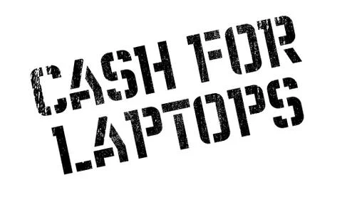 Cash For Laptops rubber stamp Stock Illustration