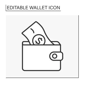 Cash line icon Illustrazione stock