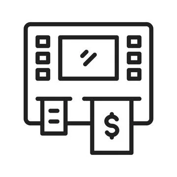 Cash Machine Icon Image. Illustrazione stock