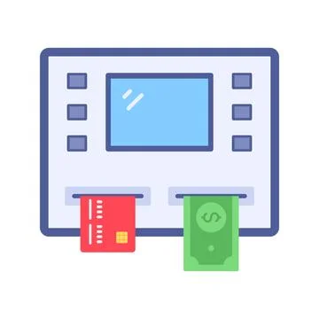 Cash Machine Icon Image. Illustrazione stock