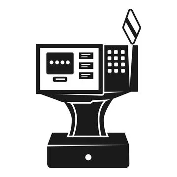 Cash machine icon, simple style Ilustração Stock