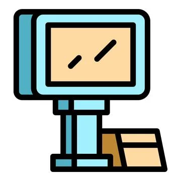 Cash machine icon vector flat Illustrazione stock