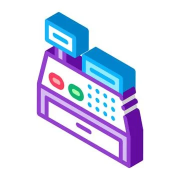 Cash Machine isometric icon vector illustration Illustration