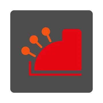 Cash Machine Rounded Square Button Stock Illustration