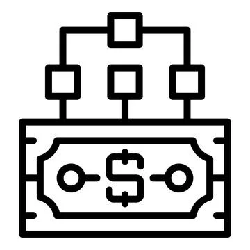 Cash monetize icon outline vector. Lead digital Stockillustratie