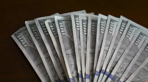 Cash money background on the table Stock Footage 66688770