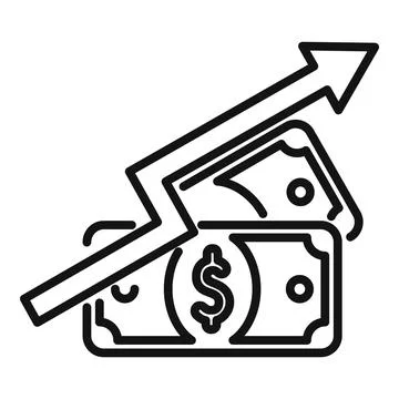 Cash money icon outline vector. Invest buy Ilustración de archivo