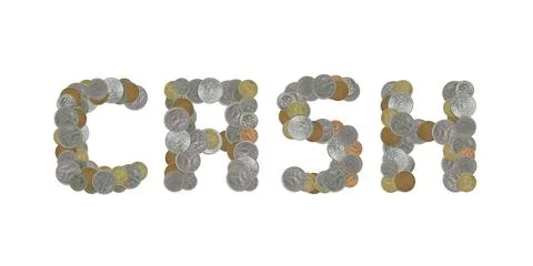 CASH with old coins Stock Photos