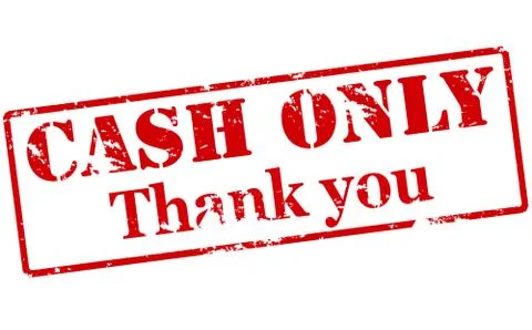Cash only Stock Illustration
