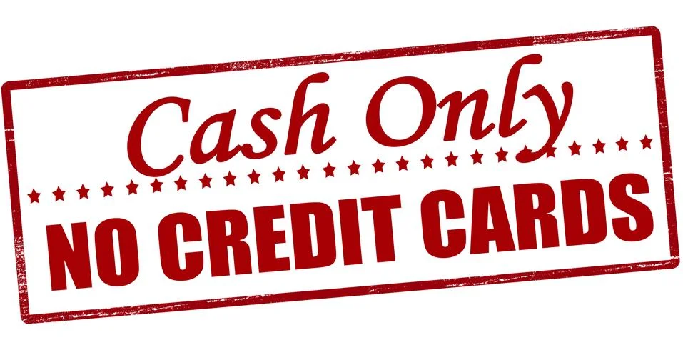 Cash only Stock Illustration