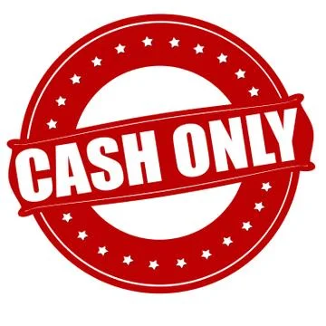 Cash only Stock Illustration