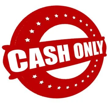 Cash only Stock Illustration