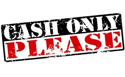 Cash only please Stock Illustration