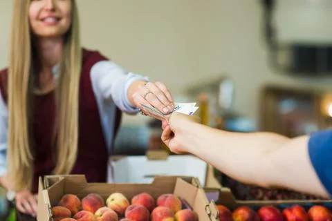Cash payment in close-up. Stock Photos