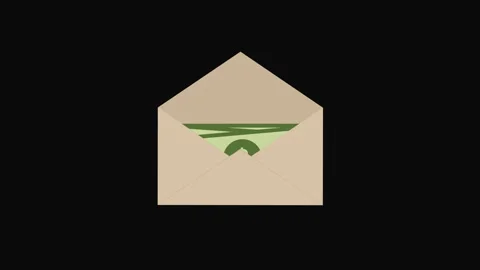 Cash Payment in Envelope Animation Stock Footage 337322751