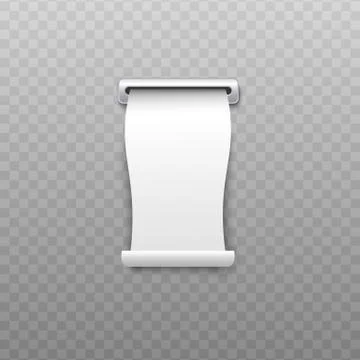 Cash payment invoice document or shop check receipt 3d mockup or template vector Stock Illustration