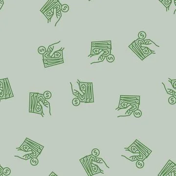 Cash payment line seamless pattern Stock Illustration