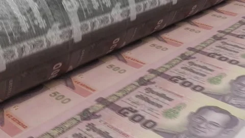 Cash in printer BHAT 4K Stock Footage 166001014