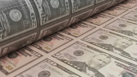 Cash in printer DOLLAR 4K Stock Footage 166001030