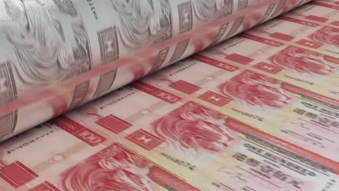Cash in printer HK DOLLAR 4K Stock Footage 166000411