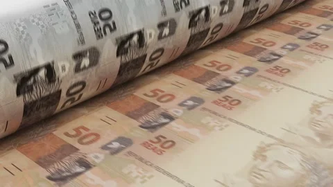 Cash in printer REAL 4K Stock Footage 166000664