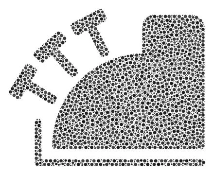 Cash Register Collage of Dots Stockillustratie