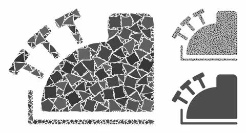 Cash register Composition Icon of Humpy Pieces Stockillustratie