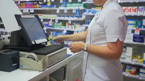 Cash register Stock Footage 49227145