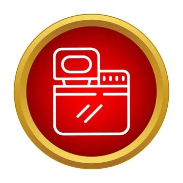 Cash register icon representing point of sale Stock Illustration