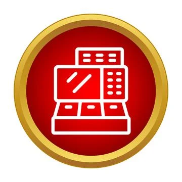 Cash register icon representing point of sale transaction Stock Illustration