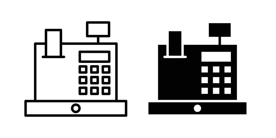 Cash register icon vector editable eps10 Stock Illustration