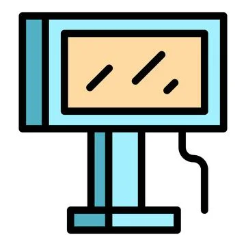 Cash register icon vector flat Stock Illustration