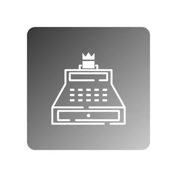 Cash register icon vector Stock Illustration