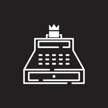 Cash register icon vector Stock Illustration