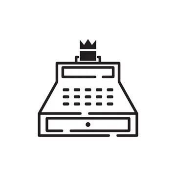 Cash register icon vector Stock Illustration