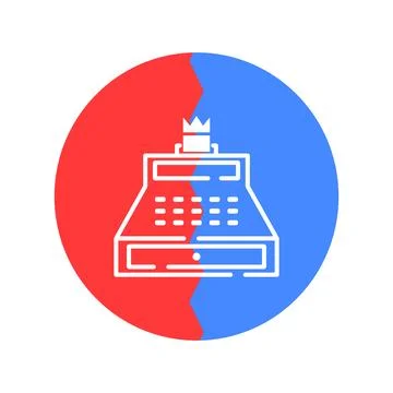 Cash register icon vector Stock Illustration