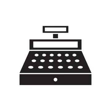 Cash register icon vector Stock Illustration