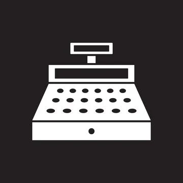 Cash register icon vector Stock Illustration