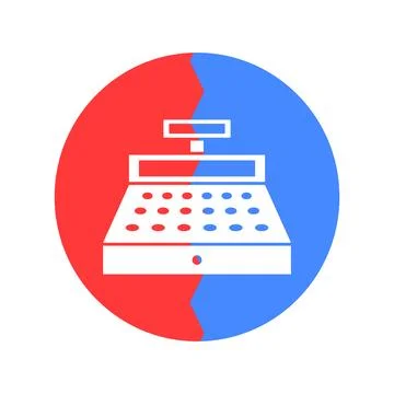 Cash register icon vector Stock Illustration