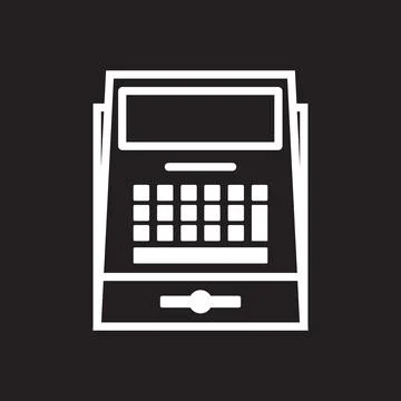 Cash register icon vector Stock Illustration