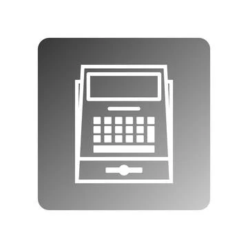 Cash register icon vector Stock Illustration