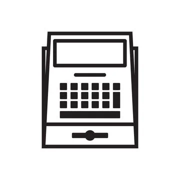 Cash register icon vector Stock Illustration