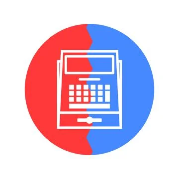 Cash register icon vector Stock Illustration