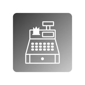 Cash register icon vector Stock Illustration