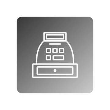 Cash register icon vector Stock Illustration