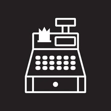 Cash register icon vector Stock Illustration
