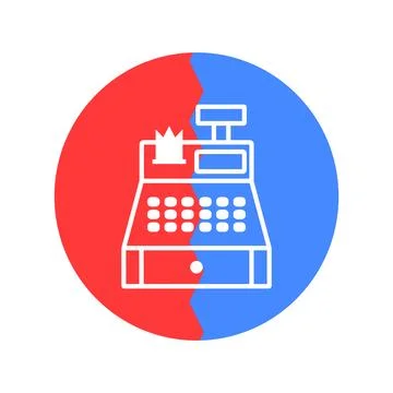 Cash register icon vector Stock Illustration