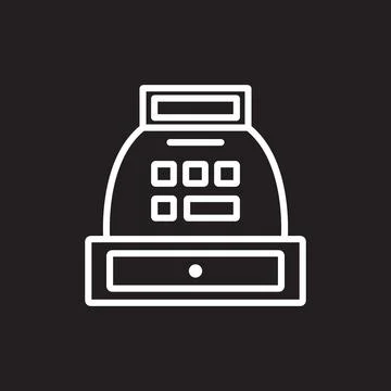 Cash register icon vector Stock Illustration