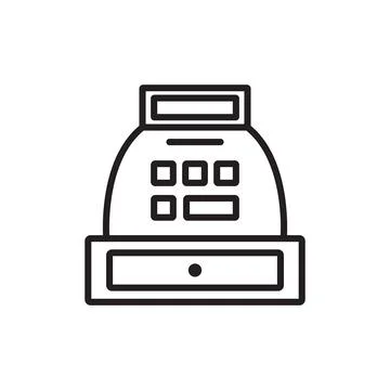 Cash register icon vector Stock Illustration