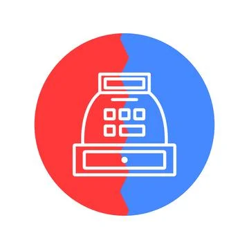 Cash register icon vector Stock Illustration